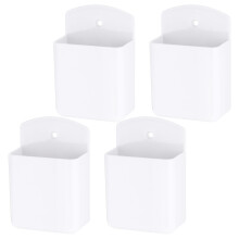 JIANTA 4 Pcs Wall Mount Remote Control Holder, Self Adhesive TV Air Conditioner Remote Control Holder, Universal Holder Hanging Storage Container for
