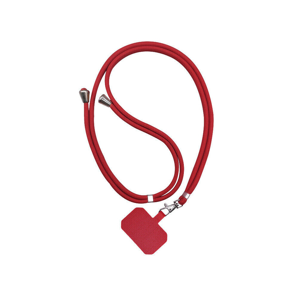 (Red) Universal Crossbody Nylon Patch Phone Lanyards Mobile Phone Strap Lanyard Unisex 320997862529