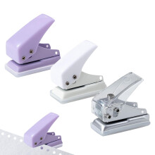 3PCS Single Hole Puncher 3 Colors Mini Paper Punc 10 Sheets Capacity Single Hole Punch for Paper for Scrapbooking Craft