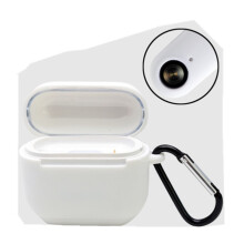 (White) For Insta 360 Go Camera Silicone Protective Cover Charging Case with Buckle