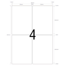 105 x 148 mm, 100 Sheet, a4 Labels 4 per Sheet, Address Labels Self-Adhesive Labels A4 Shipping Labels Mailing Printer Labels, Suitable for Laser