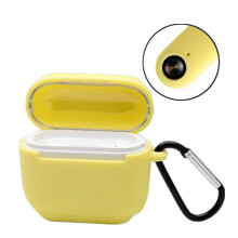 (Yellow) For Insta 360 Go Camera Silicone Protective Cover Charging Case with Buckle