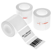 QWORK? 3 Rolls Thermal Printer Labels 40x30mm (1.6"x1.2"), Compatible with M200/M120/M110 and More - Self-Adhesive & Waterproof & Oil Resistant - 220