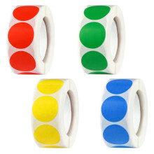 2000 Pieces Colourful Dot Stickers, Round Dot Stickers, Colour Coding, Labels Marking Dots for DIY Scrapbooking Calendar (Red, Yellow, Blue, Green)