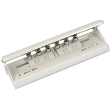 6-Hole Paper Puncher All Metal Adjustable, A5 A6 A7 6 Ring Punch with Positioning Mark, 6 Sheet Capacities Puncher for Dairy Planner, Personal,