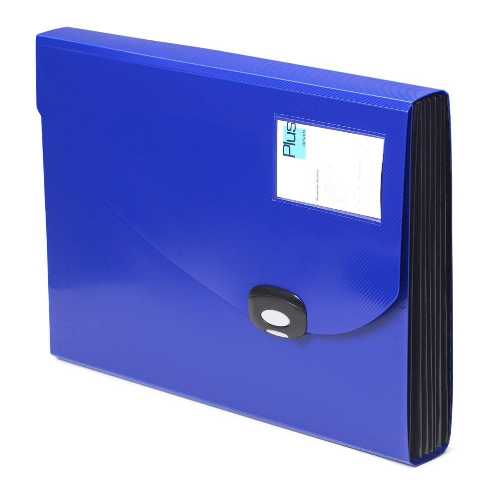 Rapesco 0677 A4+ Expanding File, 13 Compartments, Blue 5051303184718