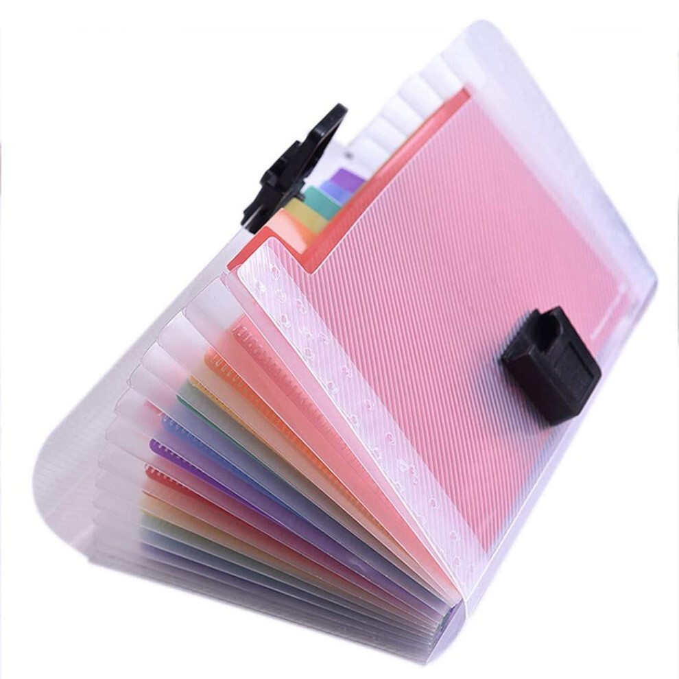 Teczka Do Przechowywania A6 Document Folder, 13 Compartments, Expandable Document Bag, Expanding Folder With Index Cards, Portable Folder For School, 5051303175501