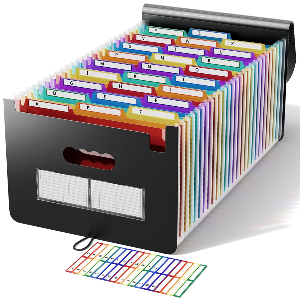 Abc Life 26 Pockets Expanding File Folder/Portable Accordion File Organiser A4 Size/Plastic Expandable Filling Box/Accordian Document Coupon Bill 5051303183216
