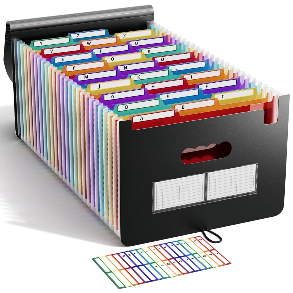 Abc Life Expanding File Folder 26 Pockets/Plastic Accordion File Organiser A4 Size/Portable Expandable Filling Box/Accordian Document Coupon Bill 5051303184114