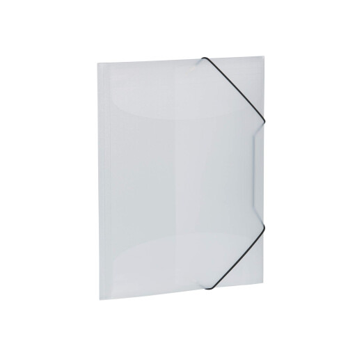 HERMA Elastic Folder Translucent in White A3, Sturdy Plastic, with 3 Inner Flaps, 1 Span Folder