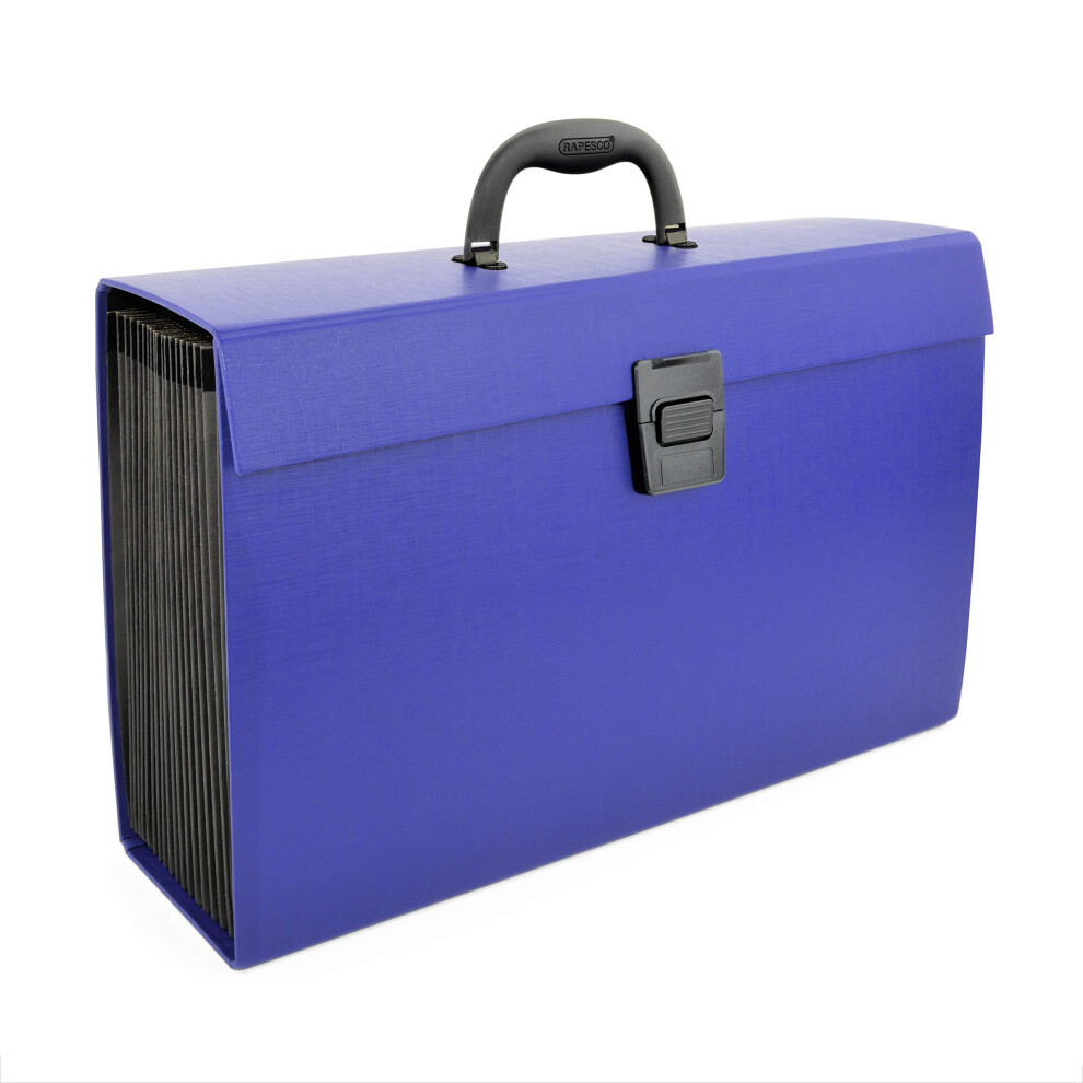 Rapesco 1553 19-Part Expanding Box File Document Organiser, A4+, Blue 5051303184848