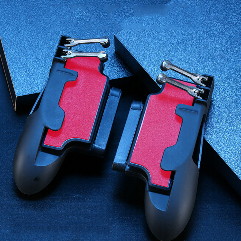 (+Red) H11 Metal Button Trigger Shooter Joypad Gamepad For Pubg Mobile Game Controller Black/Red 113121854190