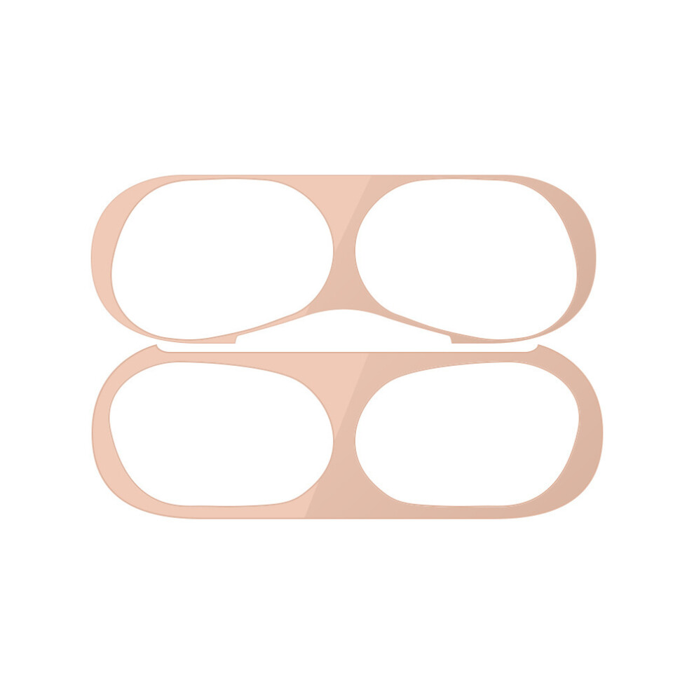 (Rose ) Dust Guard Metal Plating Protective Sticker For Apple Airpods Pro Bluetooth Earphones Gold 110691420138