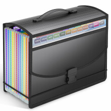 Vanulee File Organiser Document Organiser Box File Folders,12 Pockets Expanding File Folder,Concertina Files for Paperwork A4,Expandable Filing Folder