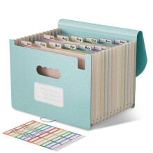 EcoStash Accordion File Organiser, 12 Pockets Wheat Straw Expanding File Folders, Monthly Filling Document Organiser, BPA Free, Return to Nature,