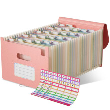 EcoStash Accordion File Organiser, 26 Pockets Wheat Straw Expanding File Folders, Monthly Filling Document Organiser, BPA Free, Return to Nature,
