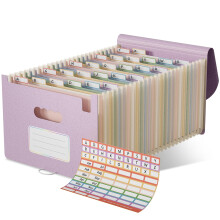 EcoStash Accordion File Organiser, 26 Pockets Wheat Straw Expanding File Folders, Monthly Filling Document Organiser, BPA Free, Return to Nature,