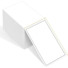 Thermal Labels Fanfold Shipping Labels 4'' x 6''(101mm x 152mm) 500 Labels Total Permanent Adhesive, White Mailing for Thermal Printer