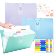 3 Pcs Expanding File Folder ? 12-Pocket A4 Document Organiser, Stop Paperwork Chaos for School/Home/Office Stationary