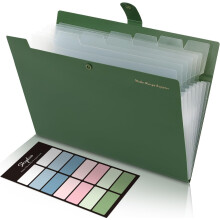 SKYDUE Document Organiser,folders for Paperwork A4, 8 Pockets Expanding File Folder, A4 Folder with 8 Lables, File Organiser to Organise Paperwork,