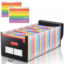 Fododo Expanding File Organiser 37 Pockets A4 Document Organiser Folder Portable Accordion Filing Folder for Bills Paperwork School Office Storage