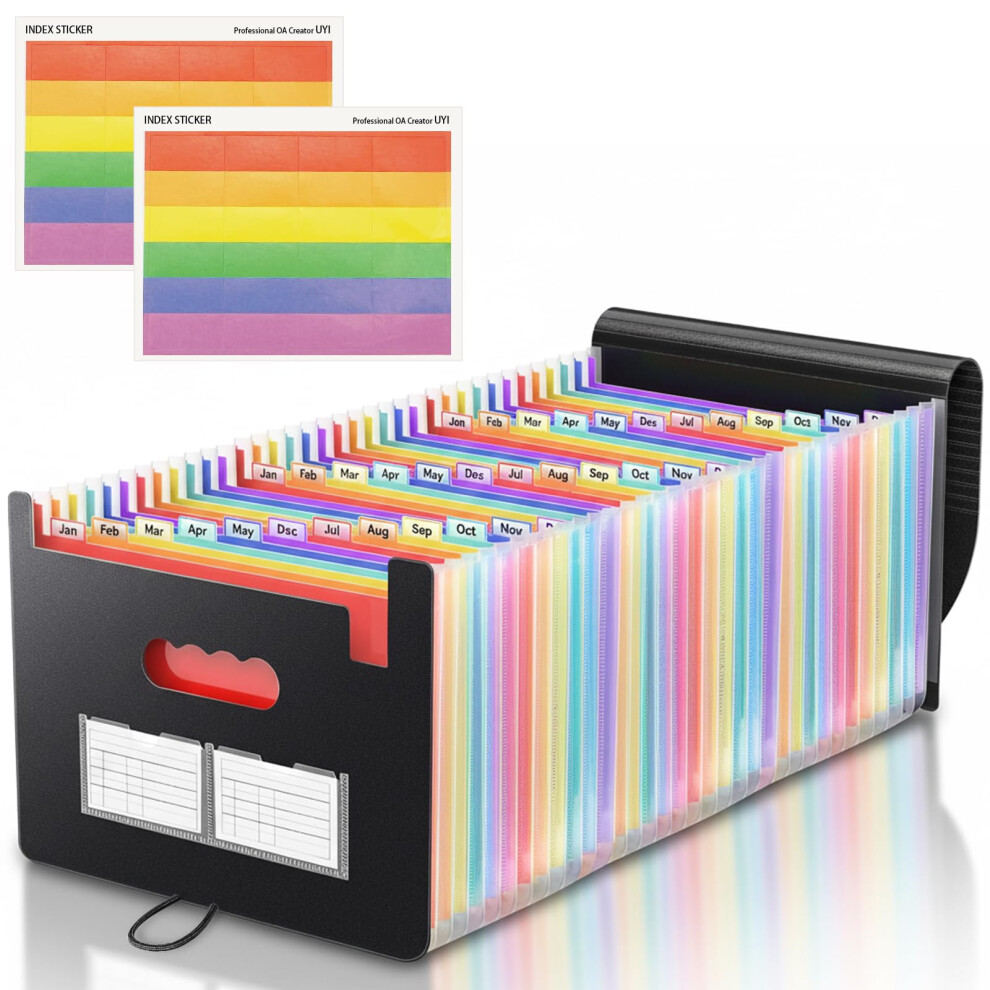 Fododo Expanding File Organiser 37 Pockets A4 Document Organiser Folder Portable Accordion Filing Folder For Bills Paperwork School Office Storage 5051303185432