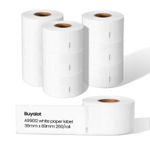 Buyalot 10 Rolls Compatible with Dymo 99012 (36mm x 89mm) Large Address Label S0722400 for LabelWriter 450 4XL 400 330 320 310 Twin Turbo Duo Printer