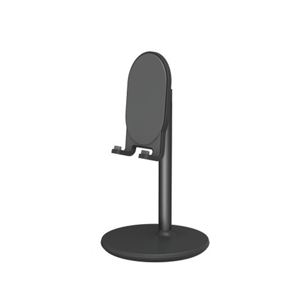 (Black) Aluminum Portable Desktop Phone Stand Desk Holder For Tablet Smart Phone Ipad Black 320997863151