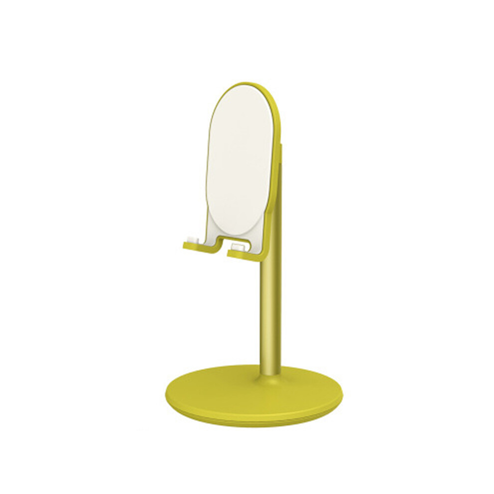 (Yellow) Aluminum Portable Desktop Phone Stand Desk Holder For Tablet Smart Phone Ipad Yellow 320997863182