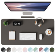 MOLMO Non-Slip Desk Mat, Waterproof Desk Pad Table Protector, Easy Clean Laptop Mat Large Mouse Pad Leather Writing Mat with Suede for Office
