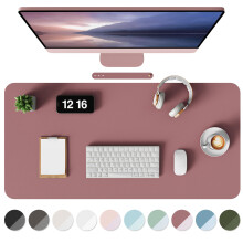 MOLMO Non-Slip Desk Mat, Waterproof Desk Pad Table Protector, Easy Clean Laptop Mat Large Mouse Pad Leather Writing Mat with Suede for Office