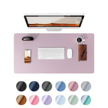 YSAGi Leather Desk Mat, Large Mouse Mat, Non-Slip Desk Pad, Waterproof Leather Table Protector Writing Pad for Office and Home (60 x 35 cm, Grayish