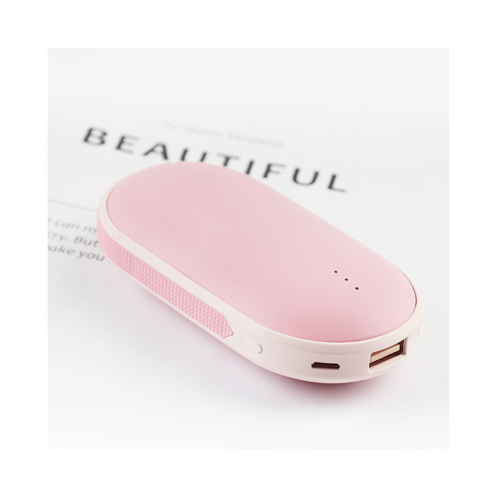 (Pink) 5200Mah Mini Usb Hand Warmer Rechargeable Pocket Long-Lasting Mobile Power Pink 110691427076
