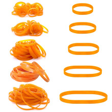 100pcs Yellow Rubber Bands 5 Sizes Heavy-Duty Thick Rubber Band Assorted Wide Elastic Band for Litter Box File Folder Camping Hiking Home School