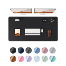 YSAGi Leather Desk Mat, Large Mouse Mat, Non-Slip Desk Pad, Waterproof Leather Table Protector Writing Pad for Office and Home (120 x 60 cm, Black)