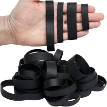 AOUOU Rubber Bands Assorted Sizes 4 sizes 50pcs black rubber bands 60x13mm 80x19mm 90x12mm 130x15mm