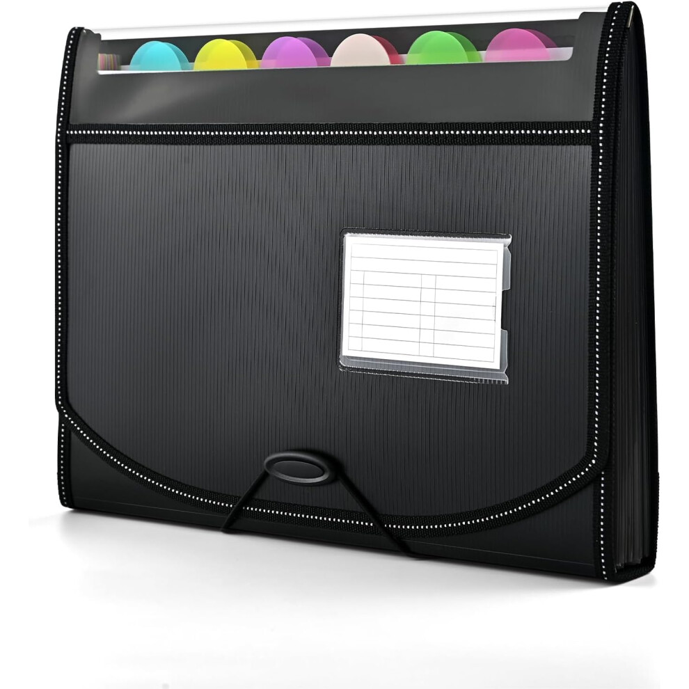 13 Pockets File Organiser, Accordion Expanding File Folder, Document Organiser With 12 Tabs, Folders For Paperwork A4 For Home, Office, And School, 5051303186248