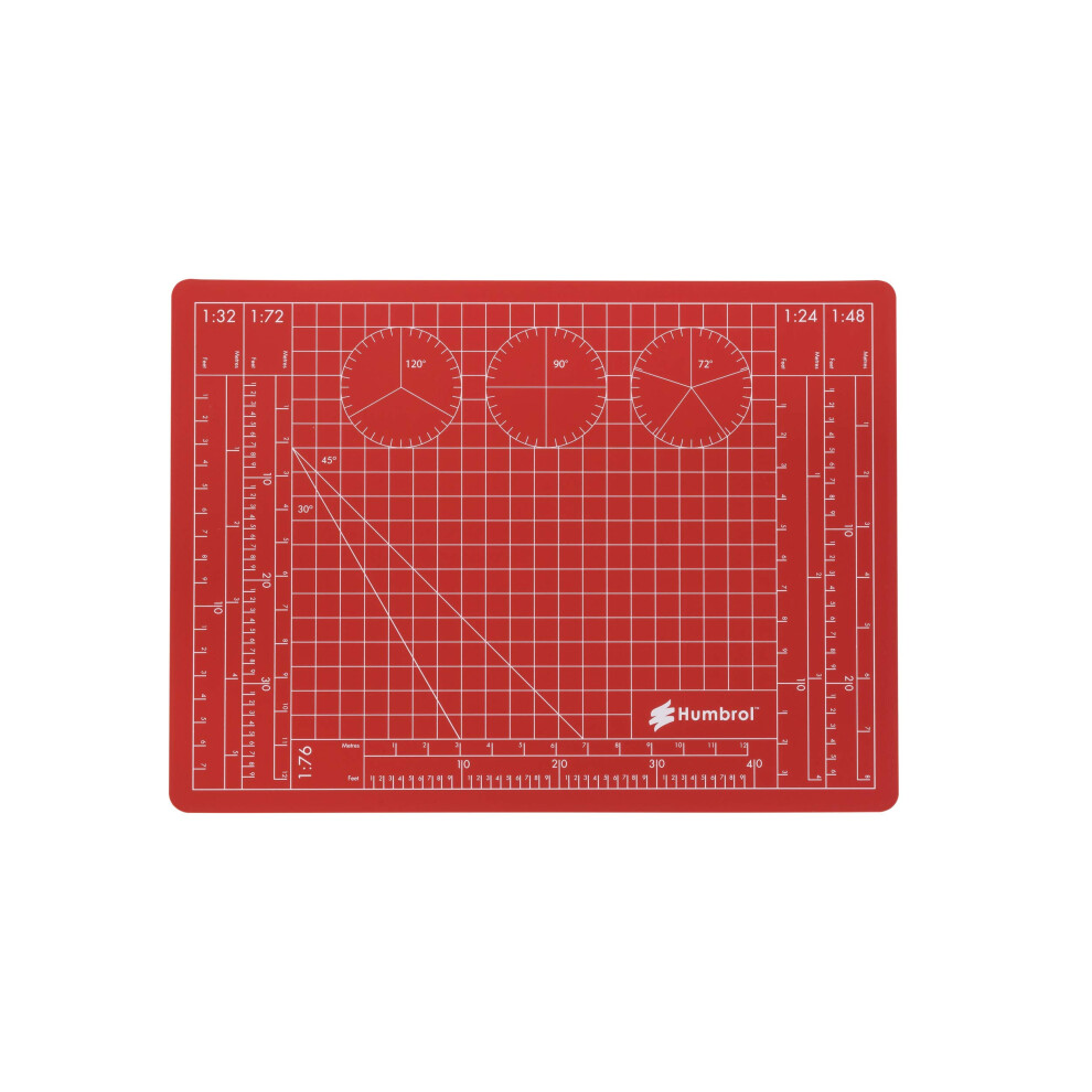 Humbrol Ag9155 A4 Cutting Mat - Small Self Healing Hobby Mat For Crafting, Modelling, Drawing, Sewing And Art - Double-Sided Craft Board With Grid