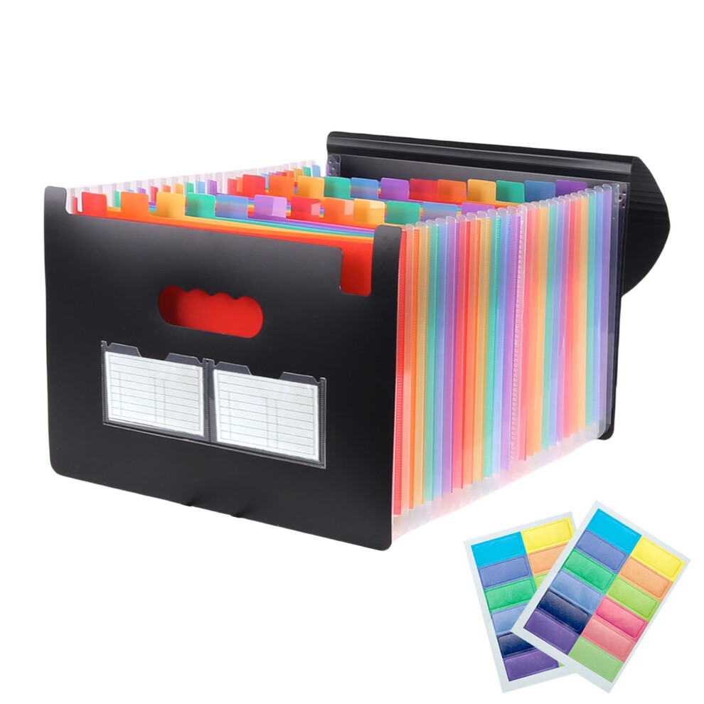 File Organiser,Expanding File Folder (37 Pockets),A4 Accordion File Organiser,Portable Rainbow Document Filing Box,Accordian Monthly Bill Receipt 5051303186514