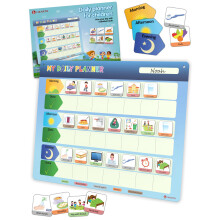 LIKARTO? Visual Timetable Children Daily Routine Chart - Montessori Magnetic Board incl. 147 Magnets & Cord - Fully Writable & Wipeable - Encourages