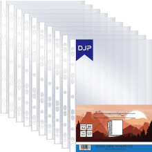 DJP A4 Punched Pockets Heavy Duty 90 Micron, for Filing Folders, Wallets, Sleeves & Documents - 100 Pack