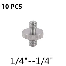 (1/4" to 1/4") 1/4" Male to 1/4" Male Threaded Camera Screw Adapter B1V2 For Tripod Moun 10PCS