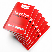 Silvine 8x5 Duplicate Invoice Book - Numbered 1-100 with Index Sheet [Pack of 6]