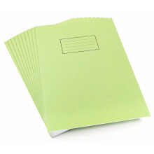 Silvine Exercise Book A4 Ruled with Margin Green (10 Pack)