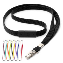 CKB LTD Breakaway Safety Lanyard Neck Strap Swivel Metal Clip for ID Card Holder with Quick Pull Release Design Lanyards Bulk Pack of 10pcs (Black)