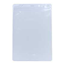 CKB Ltd? 10x A5 Jumbo Sized Vertical Clear ID Badge Card Holders Plastic Pocket Extra Large Portrait Pouches 25cm x 17cm - Holds an A5 Card Size - Up