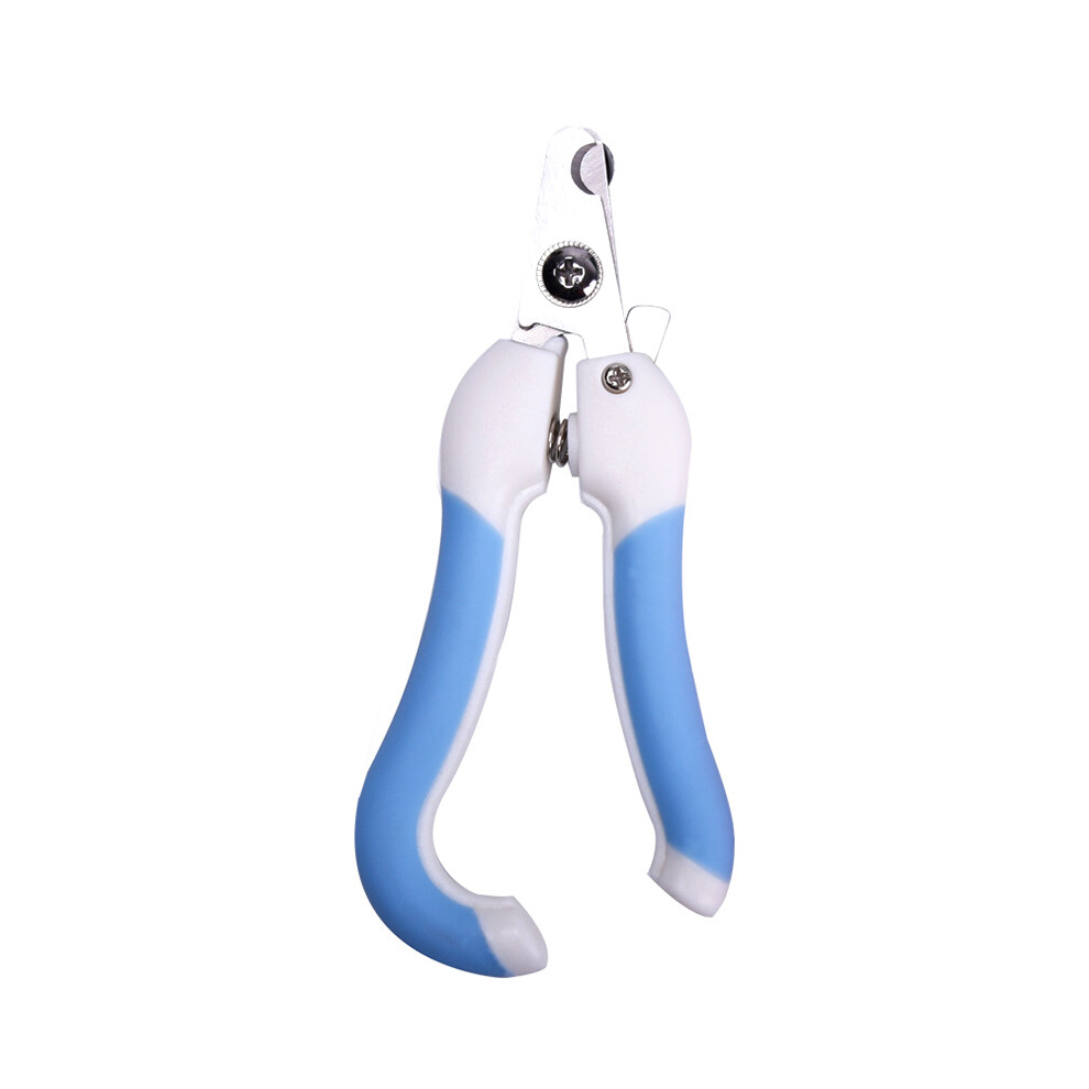 Blue (, Small) Pet Nail Clippers U-Shaped Dog Cat Large/Medium And Small Opp Bag With File