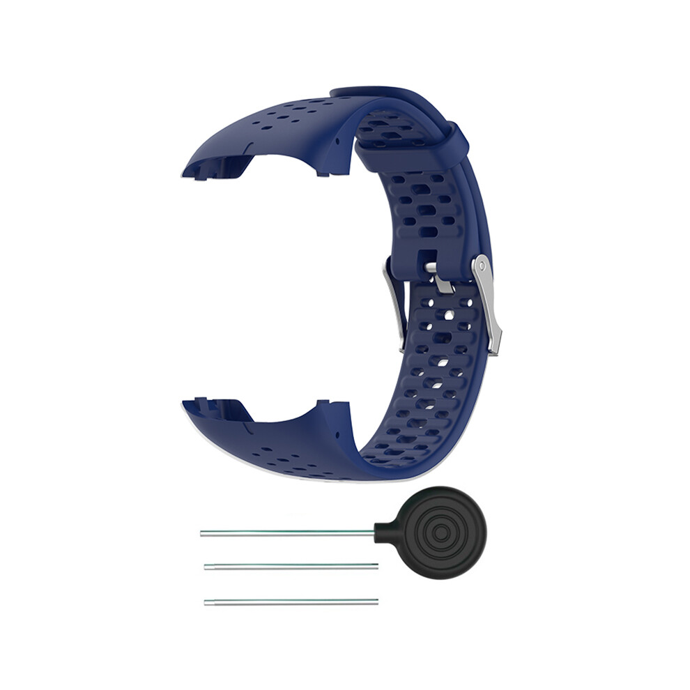 (Blue) Silicone Breathable Wristband Strap For Polar M400 M430 Gps Sports Smart Watch Blue 110691428240