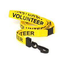 CKB Ltd Volunteer LANYARDS Breakaway Safety Lanyard Neck Strap Swivel Plastic Clip for ID Card Holder - Pull Quick Release Design (Yellow, Pack of 10)