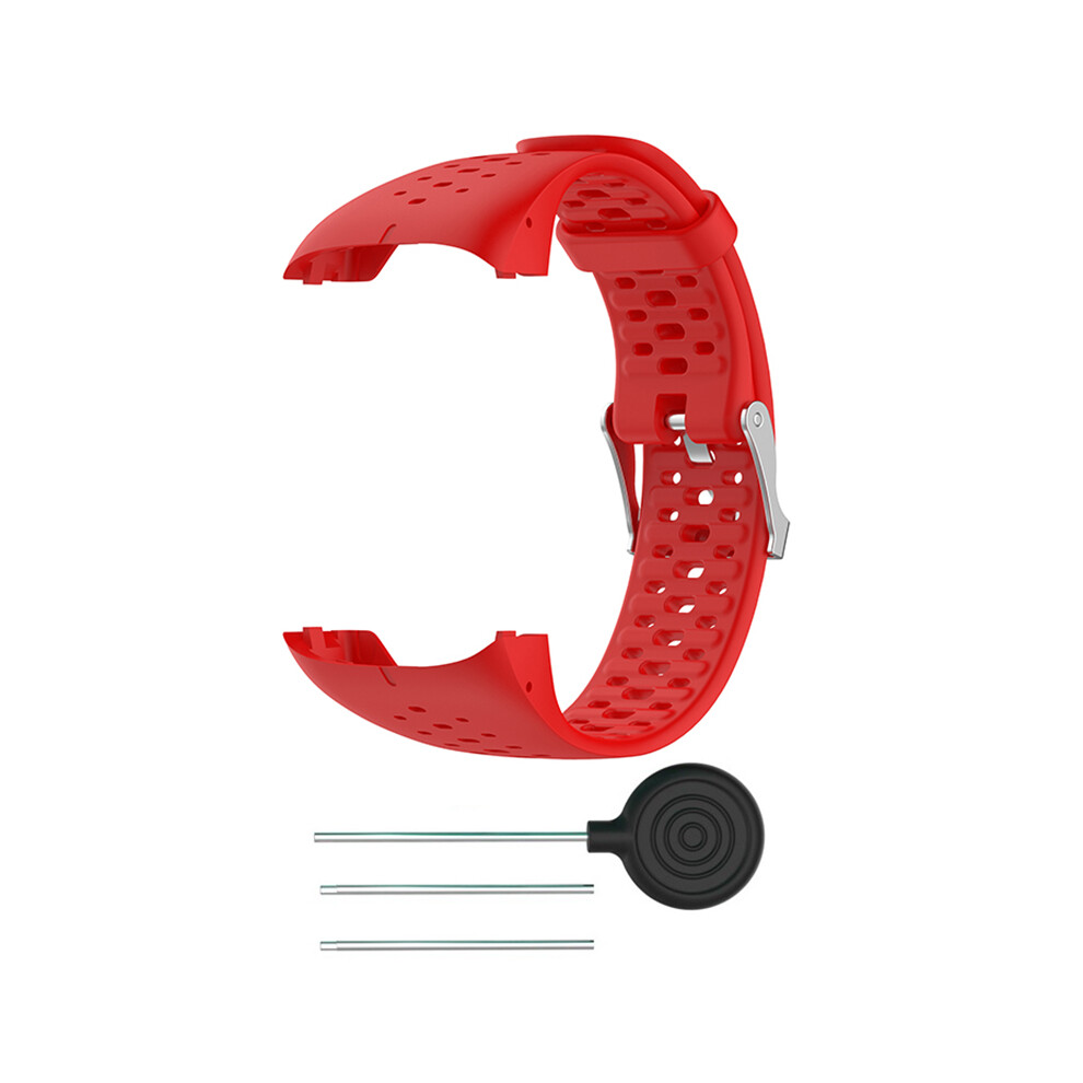 (Red) Silicone Breathable Wristband Strap For Polar M400 M430 Gps Sports Smart Watch Red 110691428264